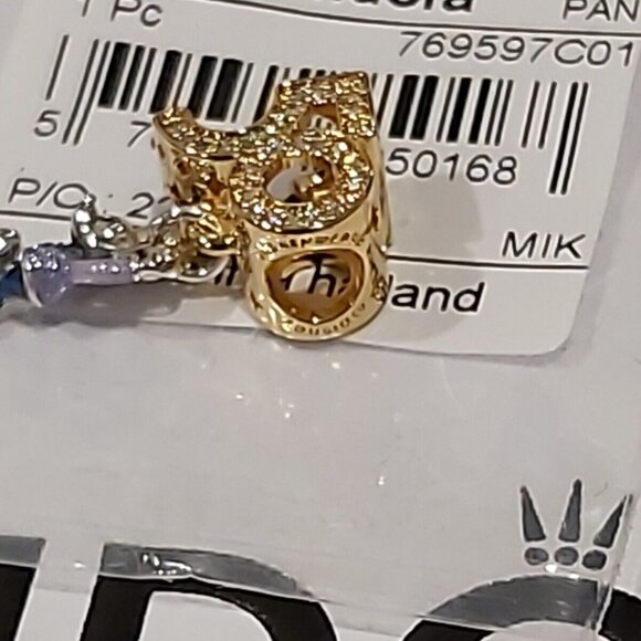 Auth Pandora Disney Parks Shine 50TH ANNIVERSARY MICKEY Dangle Charm 769597C01 - Picture 9 of 15